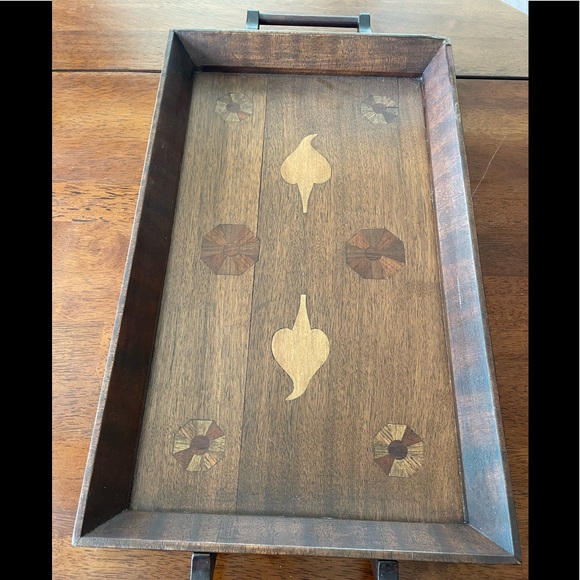 Dining Vintage Wooden Inlay Tray 1x17 In Poshmark